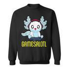 Gamesalotl Gamesolotl Gamer Gaming Axolotl Playsalotl Sweatshirt