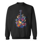 Guitar Player Watercolour Splash Guitar Sweatshirt