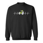 Herzschlag Traktor Bauer Ekg Puls Trecker Landwirt Geschenk Sweatshirt