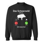 Hunter Wild Boar With Deer And Hunting Ticket Forester Sweatshirt