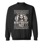 Jesus Birthday Boy Happy Birthday Jesus Ugly Christmas Sweatshirt