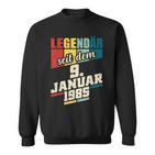 Legendary Since 9Th January 1985 Birthday 911985 Sweatshirt