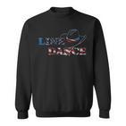 Line Dance Cowboy Hat Usa Flag S Sweatshirt