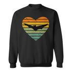 I Love Bat Fan Retrointage Flight Fox Bat Sweatshirt