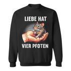 With Love Has Four Paws Degu Degus Owner Deguhalter Sweatshirt