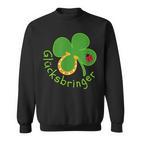 Lucky Charm Ladybird Clover Leaf For Friends Good Luck Sweatshirt