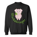 Lucky Charm Pig Clover Leaf For Friends Good Luck Sweatshirt