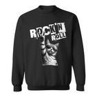 Lustiges Musik Festival Rock Katze Rock N Roll Sweatshirt