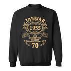 Man January 1955 70 Years intage 70Th Birthday Sweatshirt