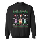 Mele Kalikimaka Hawaiian Christmas Ukulele Ugly Sweatshirt