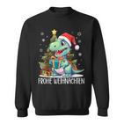 Merry Christmas Family Children's Dinosaur T Rex Christmas Sweatshirt