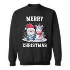 Merry Christmas Santa Hat Gnome Unicorn Xmas Party Christmas Sweatshirt