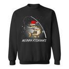 Merry Fishmas Fishing Zander Christmas Sweatshirt