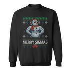 Merry Sigmas Bruh Snowman Sigma Male Skibidi Christmas Sweatshirt