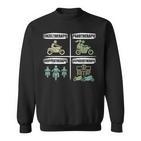 Motorcycle With Biker Slogan Sweatshirt