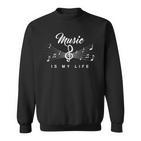 Music Is My Life Music Musician Treble Clef Sweatshirt