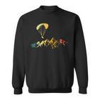 Paraglider Retro Mountain Paragliding Paraglider Sweatshirt