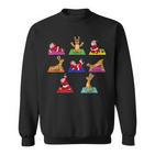 Reindeer Yoga Santa Xmas Meditation Chakra Christmas Sweatshirt