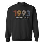 Retro 28 Year Old 1993 Limited Edition 28Th Birthday Sweatshirt