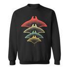 Retro Stingray Manta Ray Underwater Diving Sweatshirt