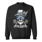 Servus Bayern Skull Bavarian Bua Costume Servus Sweatshirt