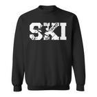 Ski Fahren Alpen Piste Ski Skiurlaub Berge Sweatshirt