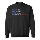 Sql Database Computer Programming Select From Closet Sweatshirt