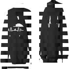 Stockschießen Herzschlag Stocksport Eisstock Shooting Sweatshirt