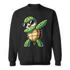 Turtle Dabbing Turtle With Toad Motif Sweatshirt