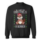 Ugly Xmas Sweater Christmas Beavers Lover Sweatshirt