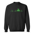 Wald Baum Herzschlag Geschenk Holz Bäume Wandern Sweatshirt