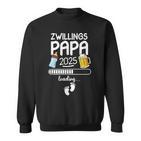 Zwillingspapa 2025 Loading Werdender Papa Announcement Sweatshirt