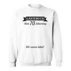 70Th Birthday 70 Years Guest Book Guest List Party Sweatshirt