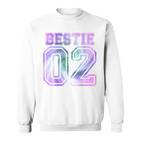 Bff 02 Best Friends Matching Bestie For 2 Tie Dye On Back Sweatshirt