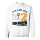 Children's 2 Years Boy Little Bus Driver 2Nd Birthday Bus Articulated Bus Sweatshirt