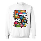 Children's 5Th Birthday With Building Blocks Idea Sweatshirt