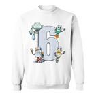 Children's 6 Years Birthday Robot And Technology Sweatshirt