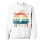 Children's 7Th Birthday Legendary Since 2018Intage 7 Years Old Sweatshirt