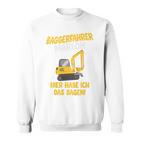 Children's Digger Driver Marlon Construction Site With Name Children's 80 Sweatshirt