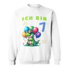 Children's Dino Children's Ich Bin Sieben 7 Jahre Alt Sweatshirt