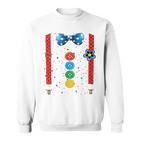 Clown Carnival Costume Clown Costume Clown Fancy Dress Confetti Sweatshirt