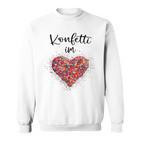 Confetti In The Heart Kölle Alaaf Red Carnival Fashing Blue Sweatshirt