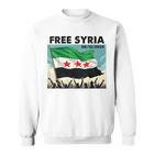 Free Syria Syria Revolution Freedon Flag Blue Sweatshirt