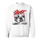 French Bulldog In Headband & Glasses Sweatshirt