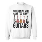 Never Too Many Guitars Guitar Sweatshirt