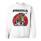 Hyraxzilla Rock Hyrax Lover Awawa Angry Marmot Gray Sweatshirt