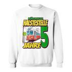 Ich Bin 5 Straßenbahnen Straßenbahn Children's Birthday Party Sweatshirt