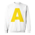 Letter A Yellow Chipmunk Costume Group Carnival A Red Sweatshirt