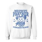 Meowdy Partner Cowboy Catintage Cat Sweatshirt