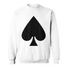 Pad Ass Card Game Playing Card Costume Fancy Dress Party Gray S Sweatshirt